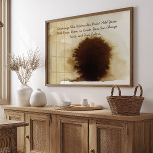 Aangepaste prijsopgave Uw eigen woorden uploaden W Poster