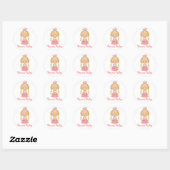 Aangepaste princess lollipoplabels ronde sticker (Vel)