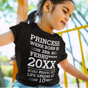 Aangepaste prinses werden geboren op de leeftijd v t-shirt