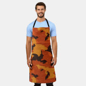 Aangepaste Print BBQ Schort voor Chefs Large (Gedragen)