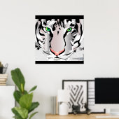 AANGEPASTE PRINT - TIGER-WIT/GRIJS (Thuiskantoor)