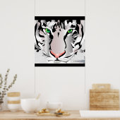 AANGEPASTE PRINT - TIGER-WIT/GRIJS (Keuken)