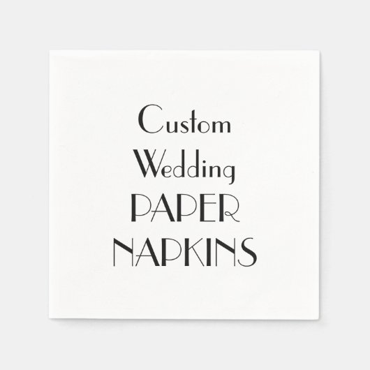 Aangepaste Print Wedding Party Papieren servetten (Voorkant)