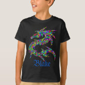 Aangepaste prismatische drakennaam t-shirt (Voorkant)