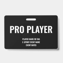 Aangepaste Pro Speler Minimalistische E-Sport Even