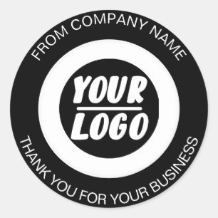 aangepaste Professional Business Logo, bedrijfsnaa Ronde Sticker