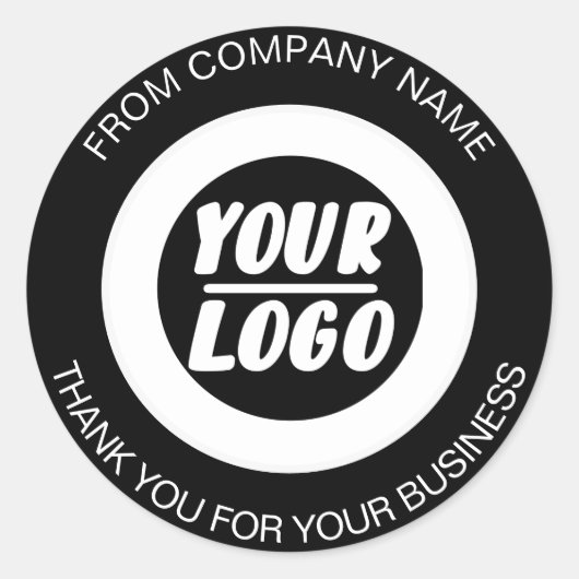 aangepaste Professional Business Logo, bedrijfsnaa Ronde Sticker (Voorkant)