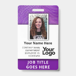 Aangepaste professionele bedrijfsfoto met naam van badge