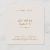 Aangepaste professionele, eenvoudige Sjabloon Vierkante Visitekaartje (Achterkant)