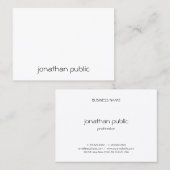 Aangepaste professionele elegante eenvoudige Sjabl Visitekaartje (Voorkant / Achterkant)