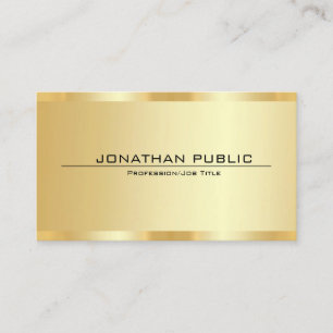 Aangepaste Professionele Elegante Faux Gold Sjablo Visitekaartje