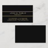 Aangepaste professionele elegante moderne zwart en visitekaartje (Voorkant / Achterkant)