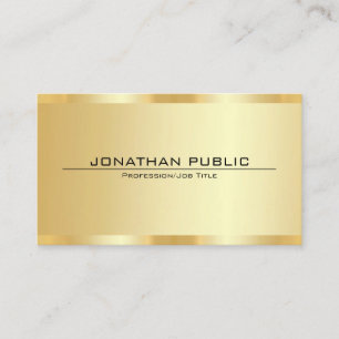 Aangepaste professionele elegante nep gouden sjabl visitekaartje