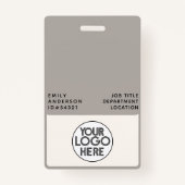 Aangepaste professionele foto-ID Bedrijf Logo Badge (Voorkant)