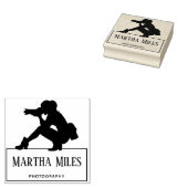 Aangepaste professionele fotografie Logo met naam Rubberstempel (Gestempeld)