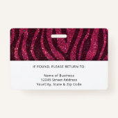 Aangepaste professionele fotonaam werknemer in bed badge (Achterkant)