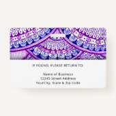 Aangepaste professionele fotonaam werknemer in bed badge (Achterkant)