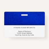 Aangepaste professionele fotonaam werknemer in bed badge (Achterkant)