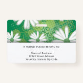 Aangepaste professionele fotonaam werknemer in bed badge (Achterkant)