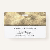 Aangepaste professionele fotonaam werknemer in bed badge (Achterkant)