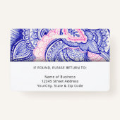 Aangepaste professionele fotonaam werknemer in bed badge (Achterkant)