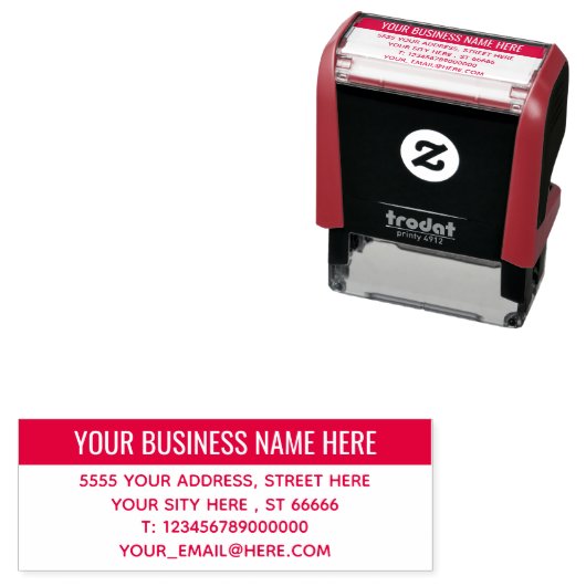 Aangepaste professionele kleur adres stempel Sjabl (In situ)