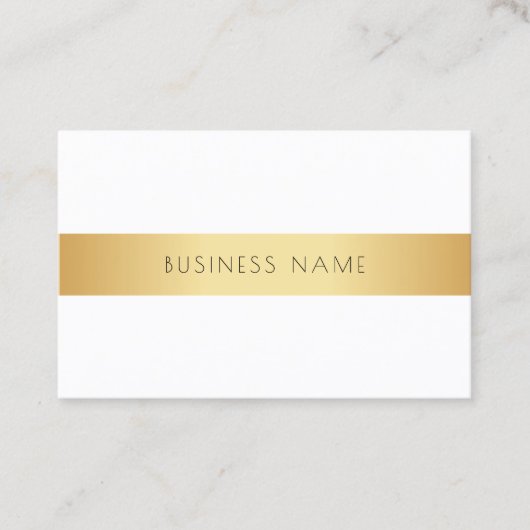 Aangepaste Professionele Moderne Elegant Goud Wit Visitekaartje (Voorkant)
