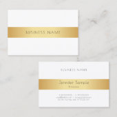 Aangepaste Professionele Moderne Elegant Goud Wit Visitekaartje (Voorkant / Achterkant)