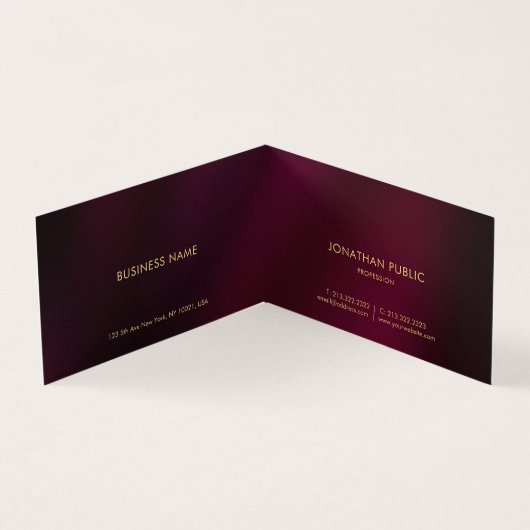 Aangepaste professionele moderne elegante luxe gev visitekaartjes (Binnen)