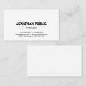 Aangepaste professionele moderne minimalistische S Visitekaartje (Voorkant / Achterkant)