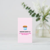 Aangepaste professionele roze slogans en bakkerijl visitekaartje (Staand voorkant)