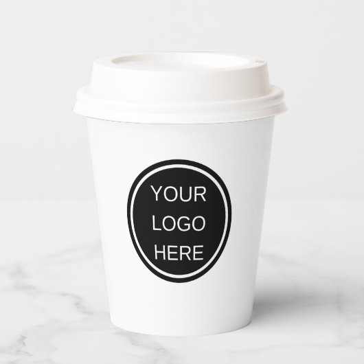 Aangepaste professionele zakelijke Logo Barista Ex Papieren Bekers (Voorkant)