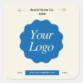 Aangepaste professionele zakelijke Logo minimalist Vierkante Sticker (Voorkant)