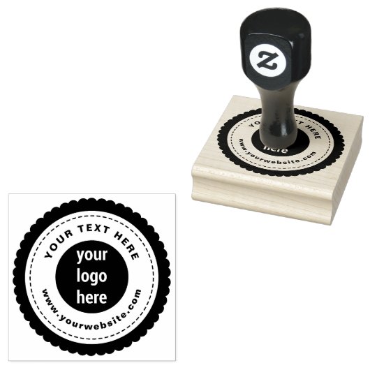 Aangepaste professionele zakelijke Logo & tekst Rubberstempel (Gestempeld)
