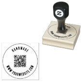Aangepaste professionele zakelijke QR-code Modern  Rubberstempel (Gestempeld)
