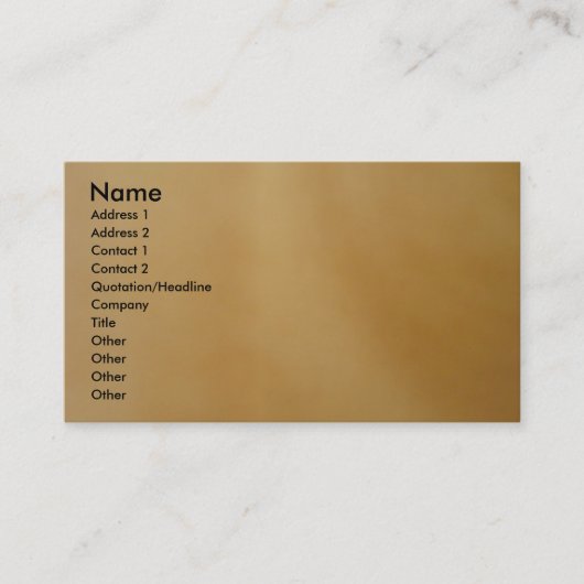 Aangepaste profielkaart visitekaartje (Voorkant)