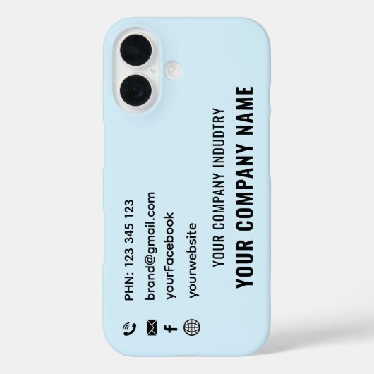 Aangepaste Promo Zakelijk Logo Pro kaartcase Case-Mate iPhone Case (Achterkant)