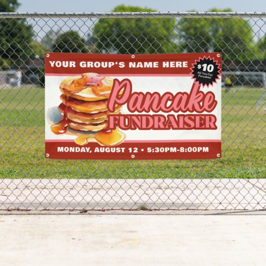 Aangepaste promotie- pannenkoekenvoeder fondsenwer spandoek (Insitu)