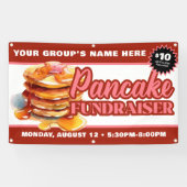 Aangepaste promotie- pannenkoekenvoeder fondsenwer spandoek (Horizontaal)