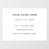 Aangepaste promotionele bedrijf raam sticker sjabl (Vel)