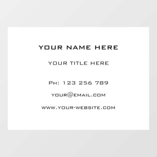 Aangepaste promotionele bedrijf raam sticker sjabl (Vel)