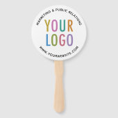 Aangepaste promotionele handventilatoren met Logo Handwaaier (Voorkant)