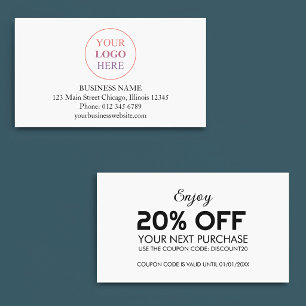 Aangepaste promotionele Logo – geen minimale beste Kortingskaartje