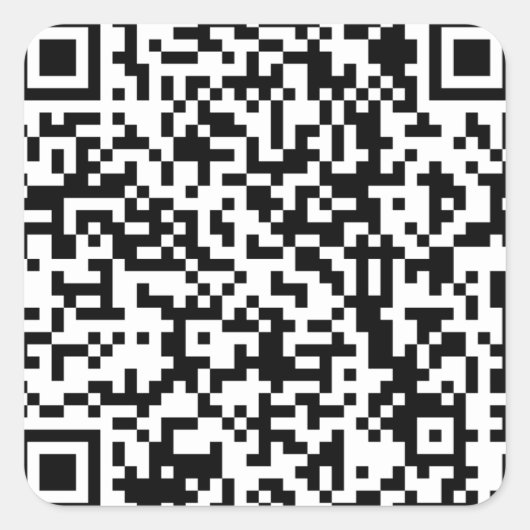 Aangepaste promotionele QR-code Vierkante Sticker (Voorkant)