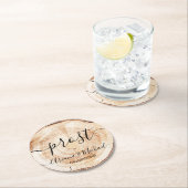 Aangepaste prost Duitse bruiloft Ronde Kartonnen Onderzetter (Insitu)