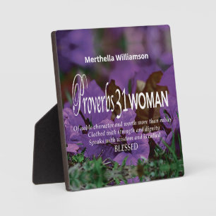 Aangepaste PROVERBS 31 Inspirerend VROUWEN Fotoplaat
