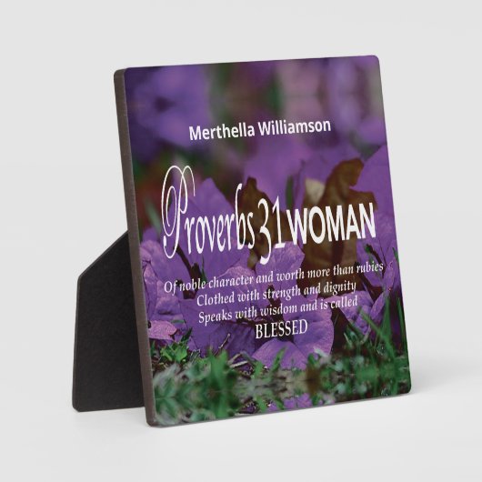Aangepaste PROVERBS 31 Inspirerend VROUWEN Fotoplaat (Voorkant)