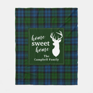 Aangepaste Pset Tartan Clan Campbell Militair Fleece Deken