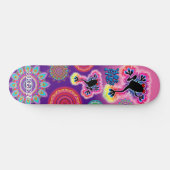 Aangepaste psychedelische kikker van boho mandala skateboard (Horizontaal)