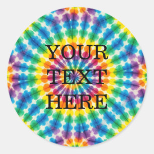 Aangepaste psychedelische tie-dye   Groovy retrost Ronde Sticker